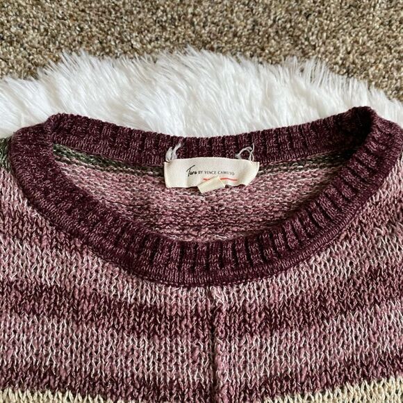 Two by Vince Camuto Sweater Poncho Metallic Specks Multicolor Womens Size Small - Picture 4 of 7